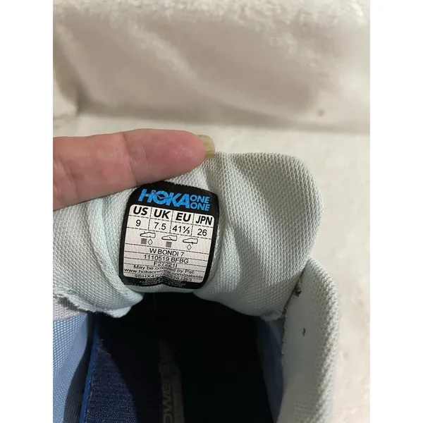 Size 9 - Hoka One One Bondi 7 Blue Fog Women’s - Image 7