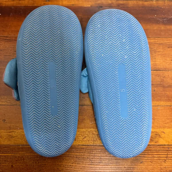 Disney Stitch Kids Blue Plush Slide Sandals - Image 4