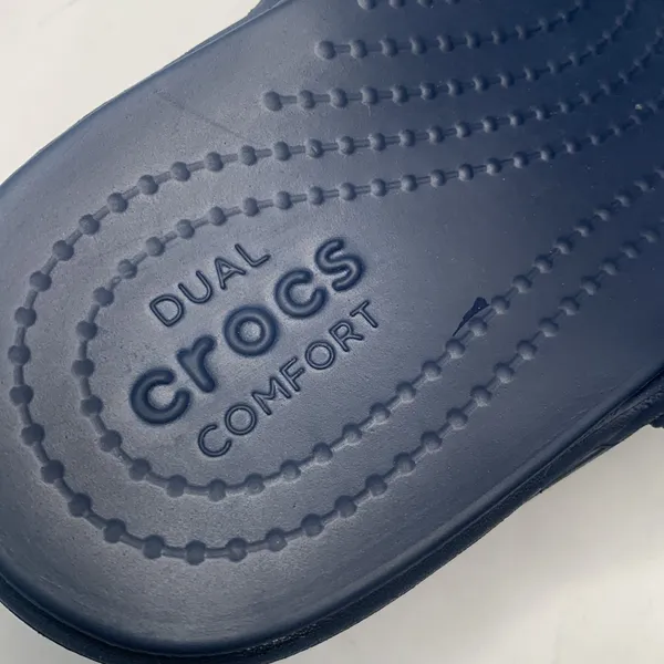 CROCS Women’s Monterey Beaded Wedge Flip Sandals Navy Blue S-606 Size 10 - Image 9
