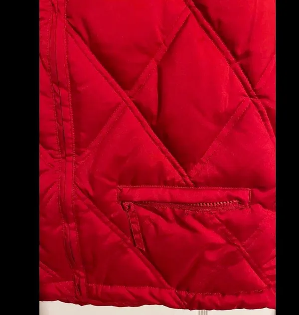 GAP Women's Red Quilted Puffer Vest - XS - Image 3