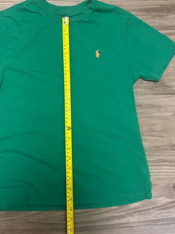 Polo Ralph Lauren Green Pony Baby Tee Fitted Cotton Top XS - Image 6