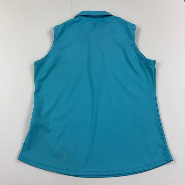 FootJoy Polo Shirt Womens XL Blue Sleeveless Golf Lightweight Polyester Top - Image 7