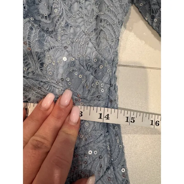 Alex Evenings Lace‎ Sequins Gown Mother of Bride Formal Evening Dress Size 10 - Image 10