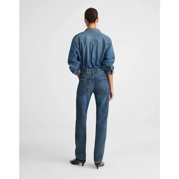 Madewell The Dean Easy Straight Jean Greendale Wash Rigid Blue US 28 NWT - Image 4