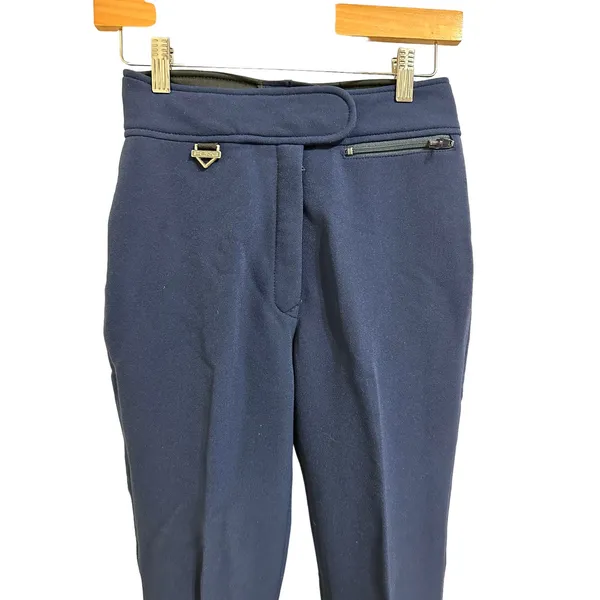 Fera Skiwear vintage women's navy blue straight pants‎ size 8R - Image 2