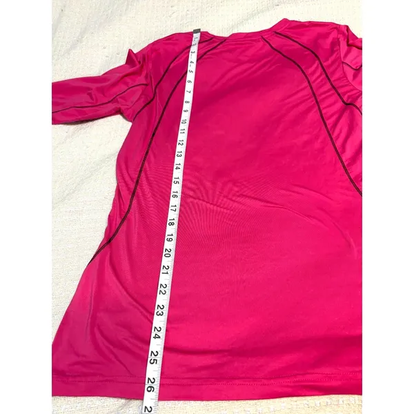 Ariat Tek Long Sleeve Performance Shirt Hot Pink Stretch Athletic Sz M Women's - Image 3