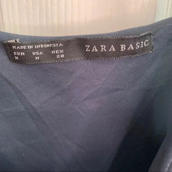 Zara basic swing style‎ dress dark blue size medium - Image 2
