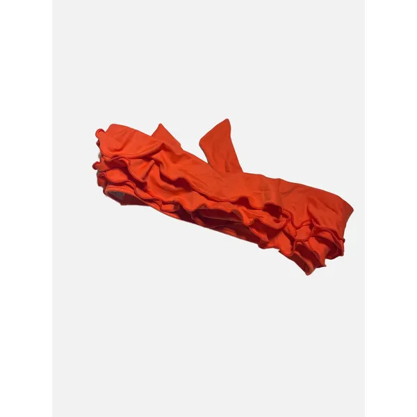 OndadeMar Bandeau Bikini Top Womens Medium Orange Ruffle Strapless Swim Beach - Image 3