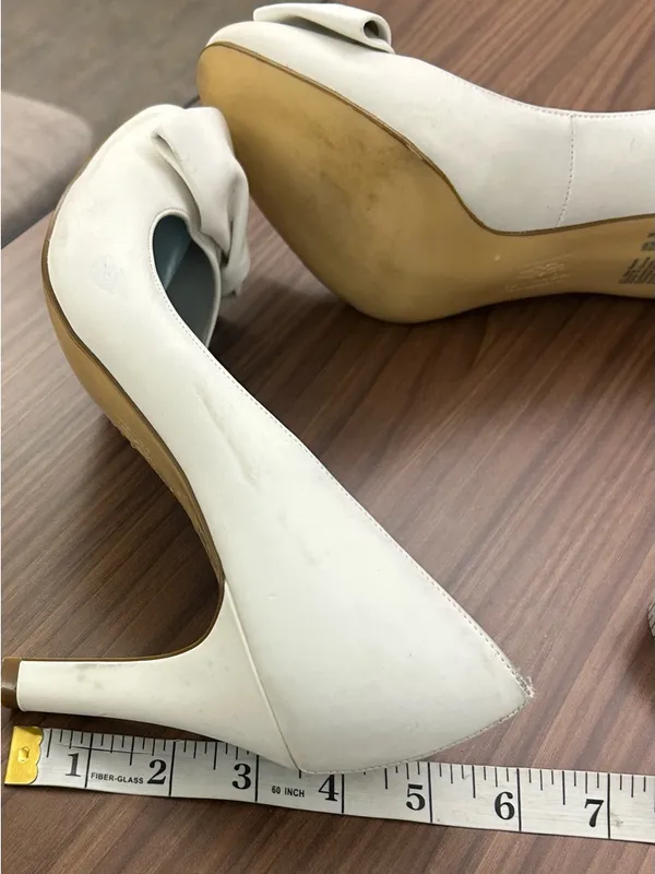 Pumps Lela Rose Ivory Bow Pump with Blue Insole 10 - Image 5