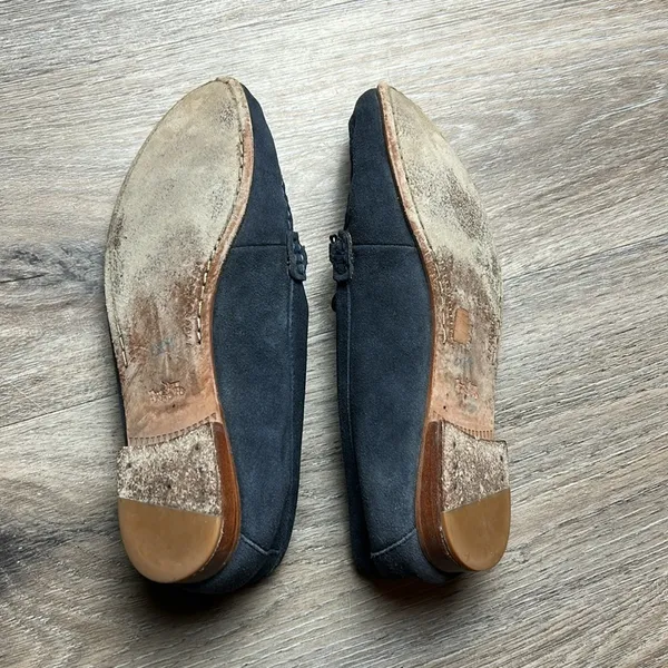 Coach Blue Suede Loafers Size 7.5 B - Image 14