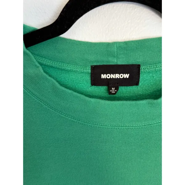 Monrow Women's Sweatshirt size medium Green - Image 2