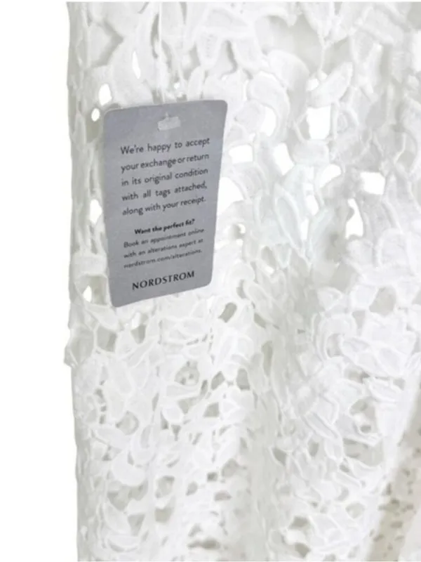 NWT Endless Rose Lace Short Sleeve Midi Dress White Size S - Image 5
