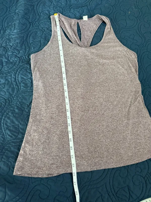 MARIKA Super Soft Thin Keyhole Racerback Mauve Purple Pink Tank Top Size Medium - Image 7