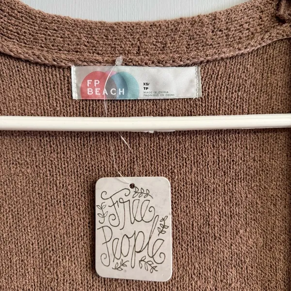 Free‎ People Beach Brown Duster Cardigan Size XS - Image 3