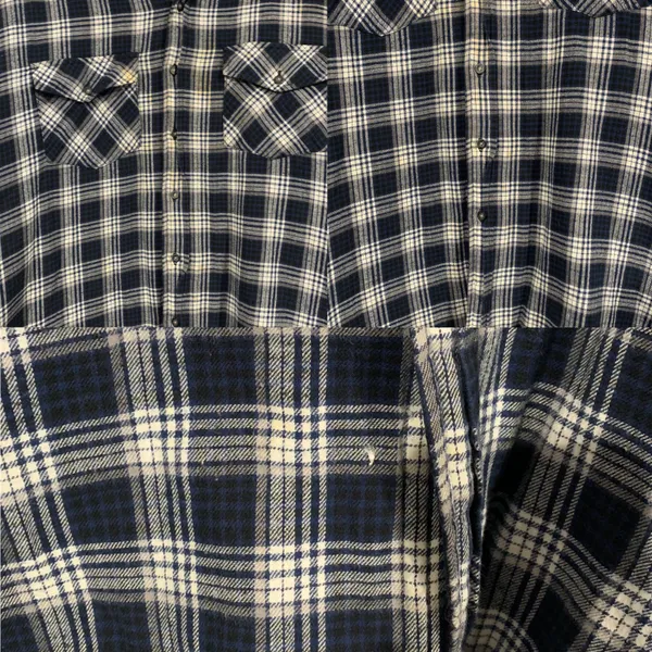 Vintage Blue/White Quilted Interior Alaska Bay Flannel w/ Pockets - Image 6