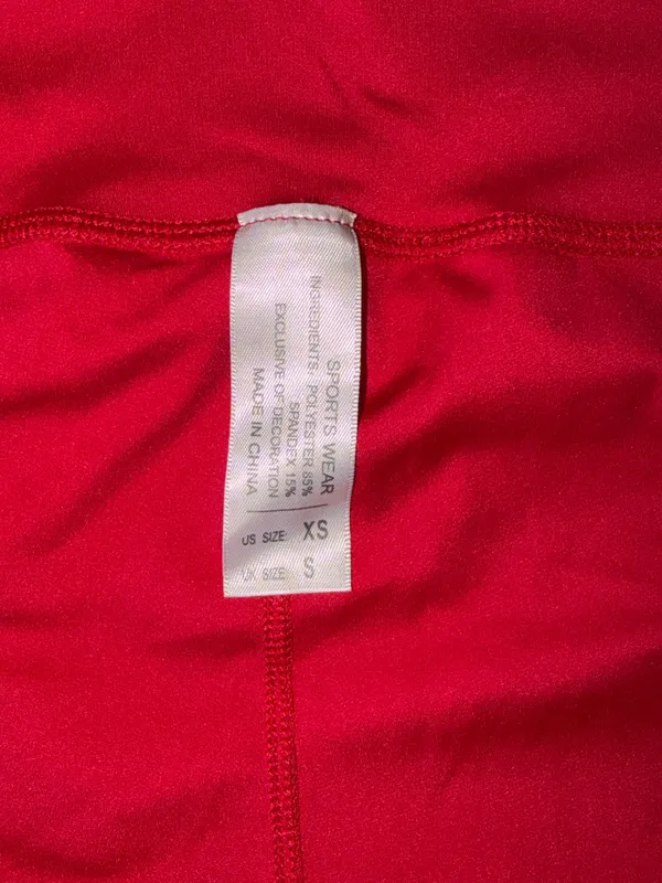 Red Scrunch Shorts Size XS - Image 3