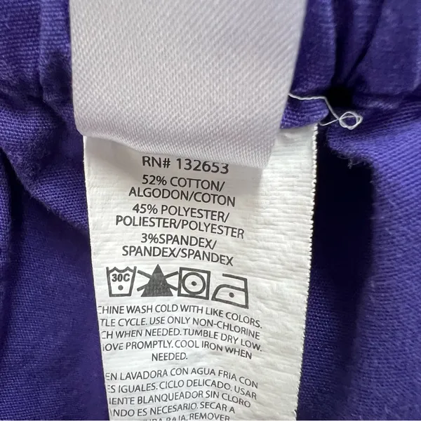 Spread Good Cheer Purple Drawstring Scrub Pants size Medium - Image 3