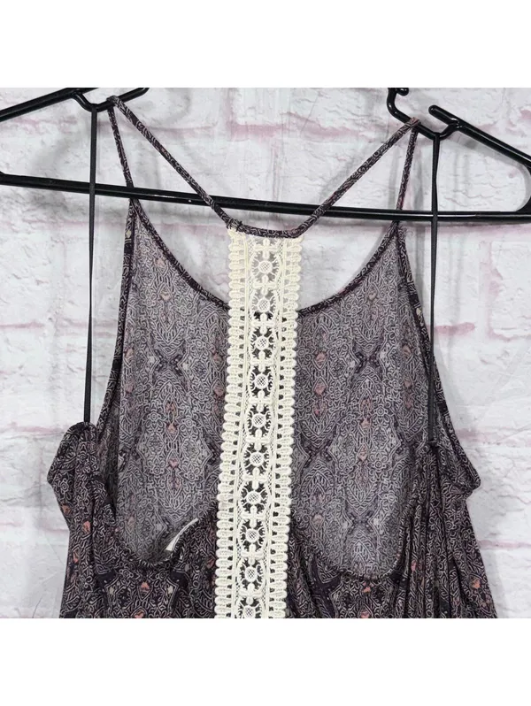 KaiLeigh Women’s XL Boho Paisley Crochet Back Tank Top Rayon - Image 6