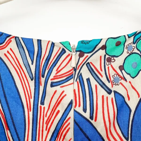 Brooks‎ Brothers Womens Cotton Floral Leaf Print Preppy Coastal Sheath Dress 6 - Image 5