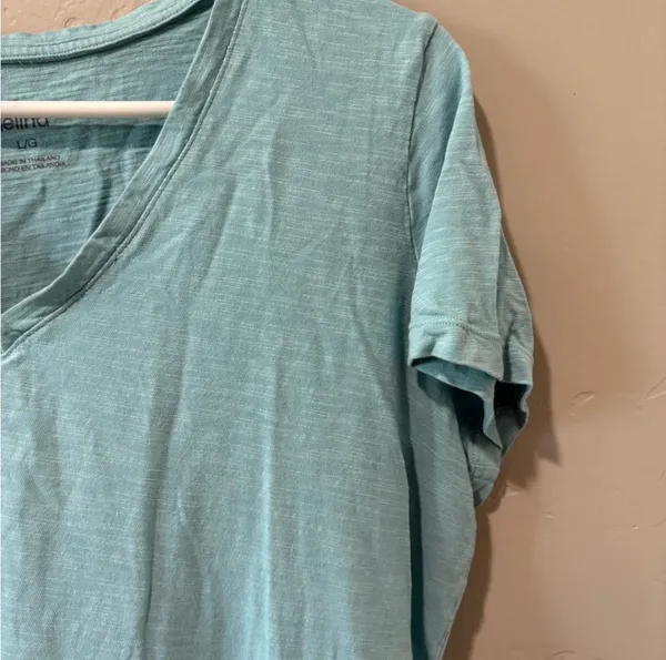 Felina Sky Blue V-Neck Short Sleeve Tee - Image 4