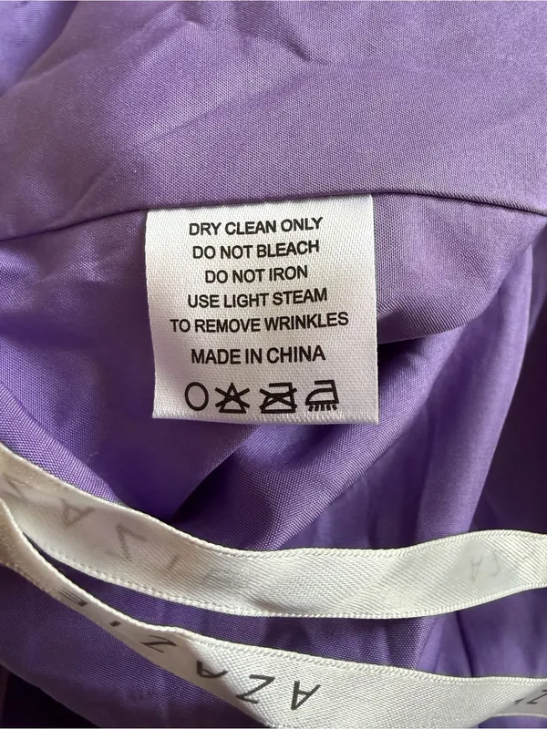 Azazie Mina A-Line Pleated Chiffon Dress Purple (Tahiti) Size 20 NWT - Image 11