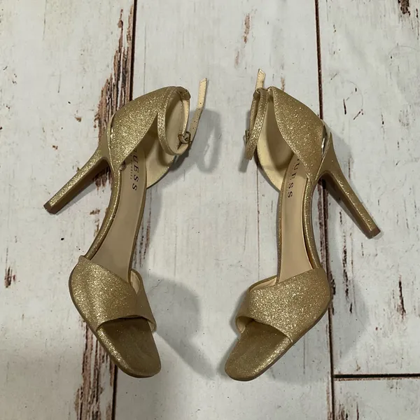 Guess Womens Gold Glitter Stiletto Heels‎ - Image 4