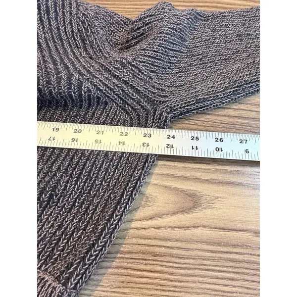 Varley Mentone Sweater XS Brown Marl Half Zip Cotton Ribbed Oversized Collar - Image 11