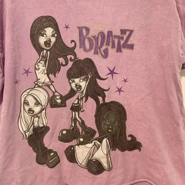 Bratz Graphic Tee | Purple Y2K Baby Tee | Size XS - Image 3