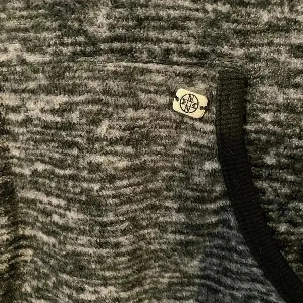 Nicole Miller New York‎ Womens Space Dye Marl Sweatshirt Grey Black Medium - Image 4