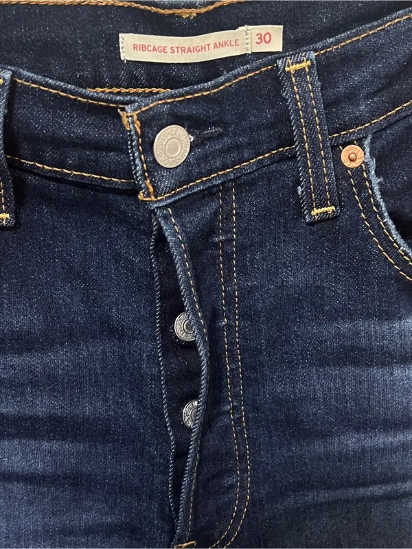 Levi’s Ribcage Straight Ankle Jeans 30 Dark Indigo - Image 4