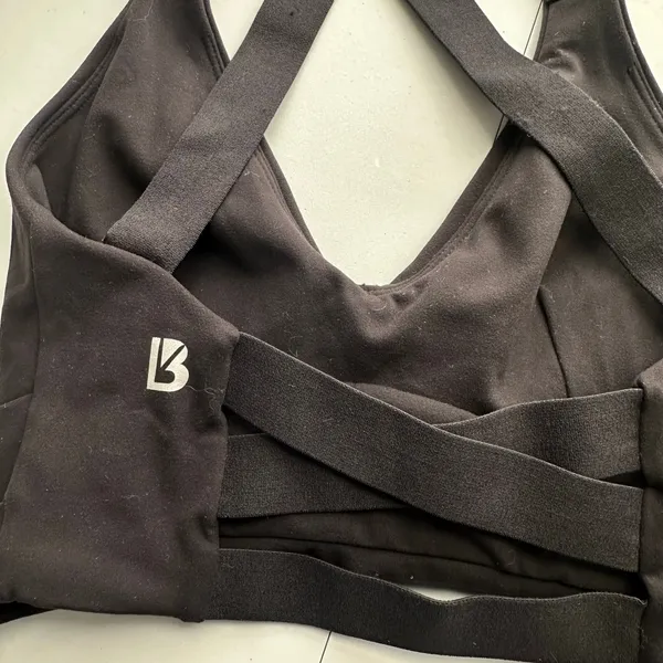 Buff Bunny Collection Womens size XS Candy Wrap Sports Bra Black Workout Yoga - Image 4