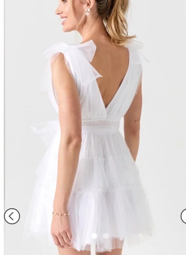 Francesca's judy tulle pearl tiered dress - Image 2