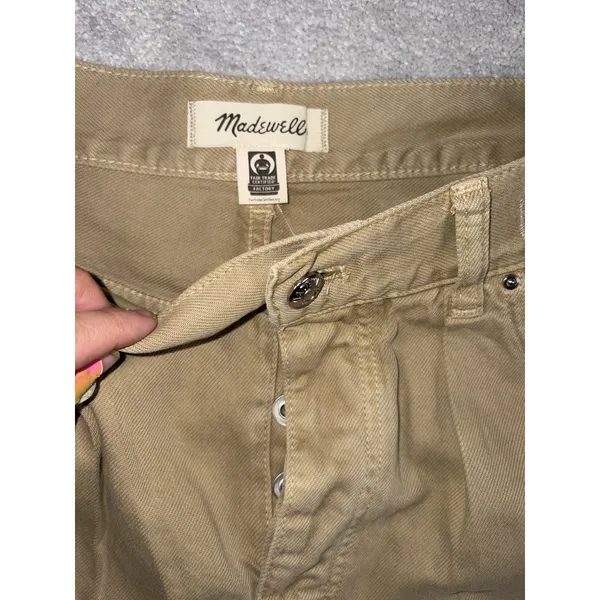 madewell low slung baggy jeans brown button fly 28 nwt - Image 3