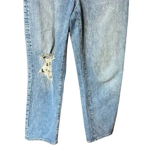 Madewell the perfect vintage straight jeans medium wash Distressed 27R #763 - Image 6