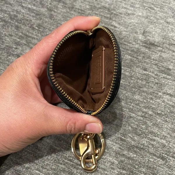 Coach X Jean Michel Basquiat Circular Coin Pouch In Signature Canvas Purse Charm - Image 8