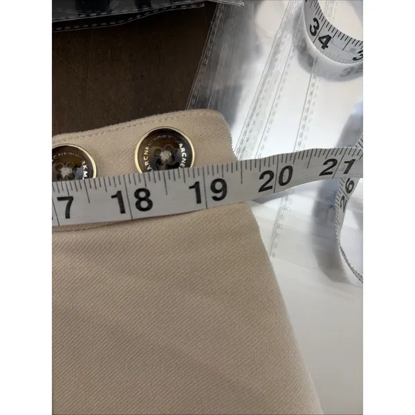 Marc New York A-Line Mini Skirt Womens Size XL Beige Button Detail Twill Stretch - Image 6