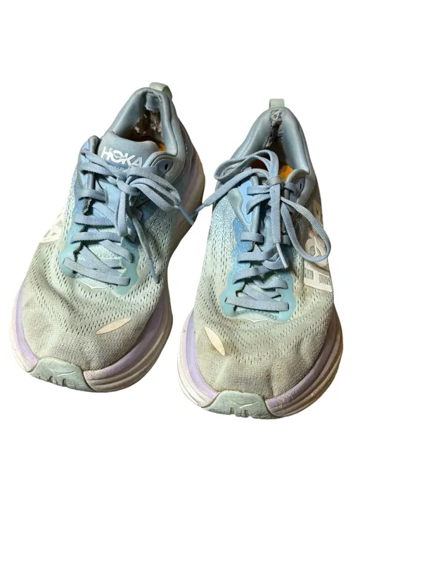 Hoka Bondi 8 Women Size 8 B Airy Blue Running Walking Shoes Sneaker 1127952 - Image 2
