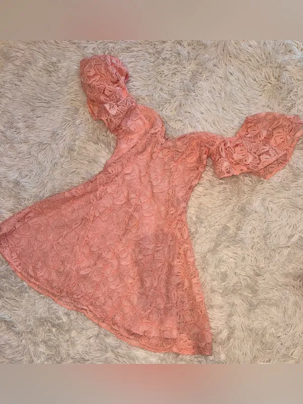 NEW House of cb VERITY Perfectly Pink Floral Lace Mini Dress sz XS - Image 8