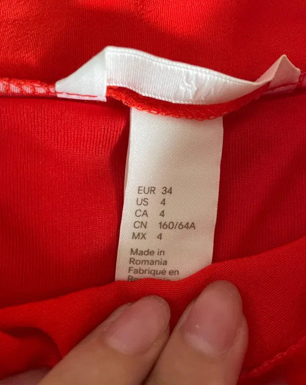 Red Midi Skirt Size 4 - Image 2