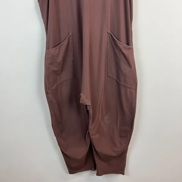 Automet Harem Jumpsuit Womens Large Brown One Piece Slouchy Cotton‎ Comfort L - Image 3