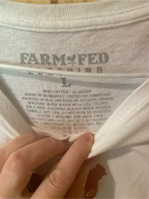 Women's White Short Sleeve Tee with Barnyard Graphic - Image 3