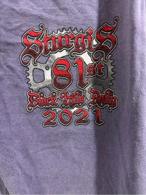 Comfort Colors Lavender Scoop Neck Tank- Sturgis 81st anniversary black hills bike rally sz L - Image 2