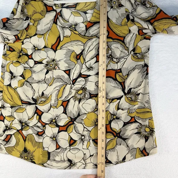 CAbi L Large‎ Sequel Blouse Floral V-Neck Smocked Poet Sleeves #3954 Women's - Image 11