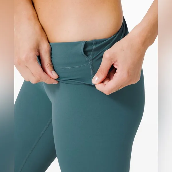 Desert Teal Wunder Under Lululemon Leggings - Image 4
