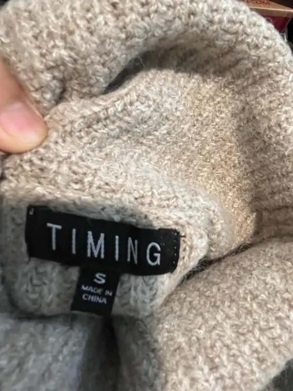 Taupe Turtleneck sweater - Image 4