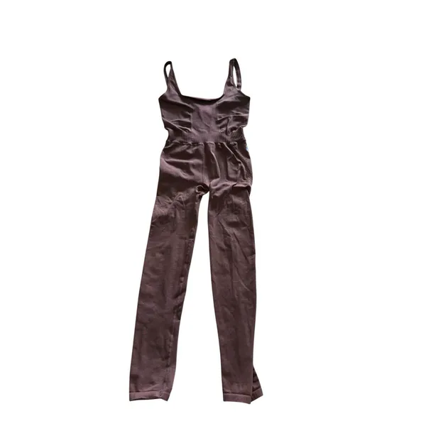 Free People FP Movement Good Karma One Piece Jumpsuit Size XS/Small Brown - Image 4