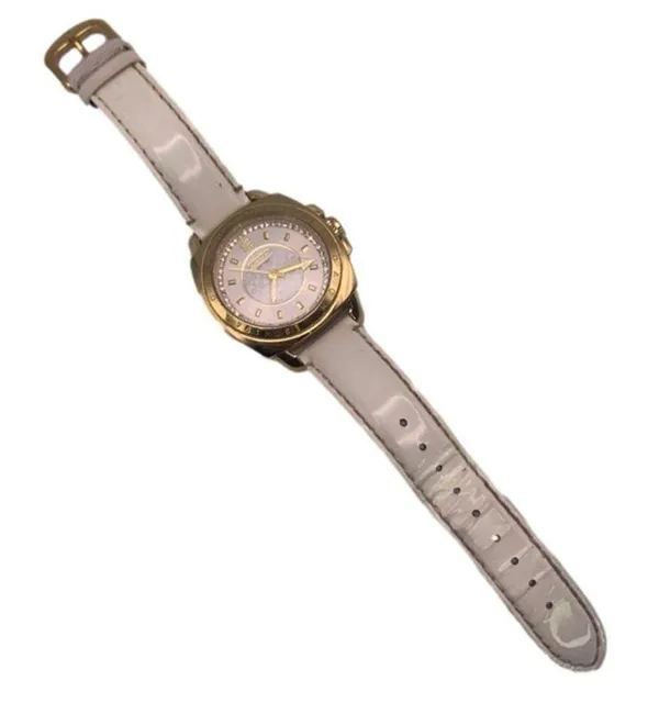 COACH Boyfriend Gold-tone Patent Leather Ladies Wristlet Watch - Image 4