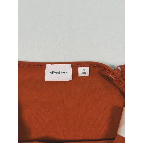 Aritzia Wilfred Free Bustier Romper Playsuit Womens S Rust Orange Pilates Yoga - Image 5