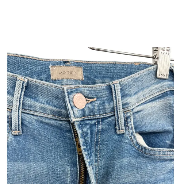 Mother‎ The Hustler Ankle Fray Understudy Distressed Crop Flare Jeans Size 24 - Image 7