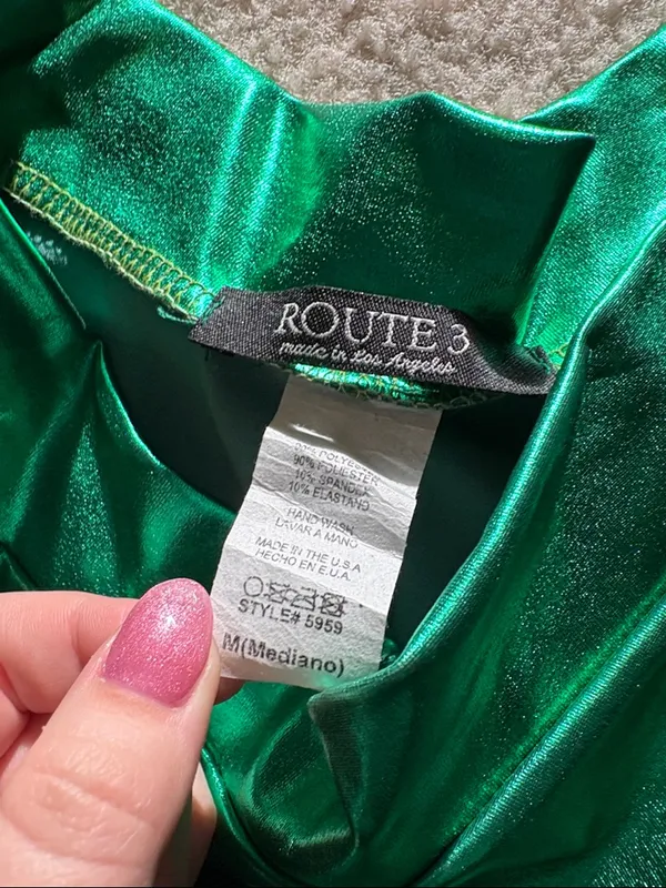 Shimmer Emerald Green Skater Skirt - Image 2